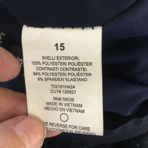 Speechless Navy Blue Sequined Crop, 15 Juniors - Picture 6 of 7